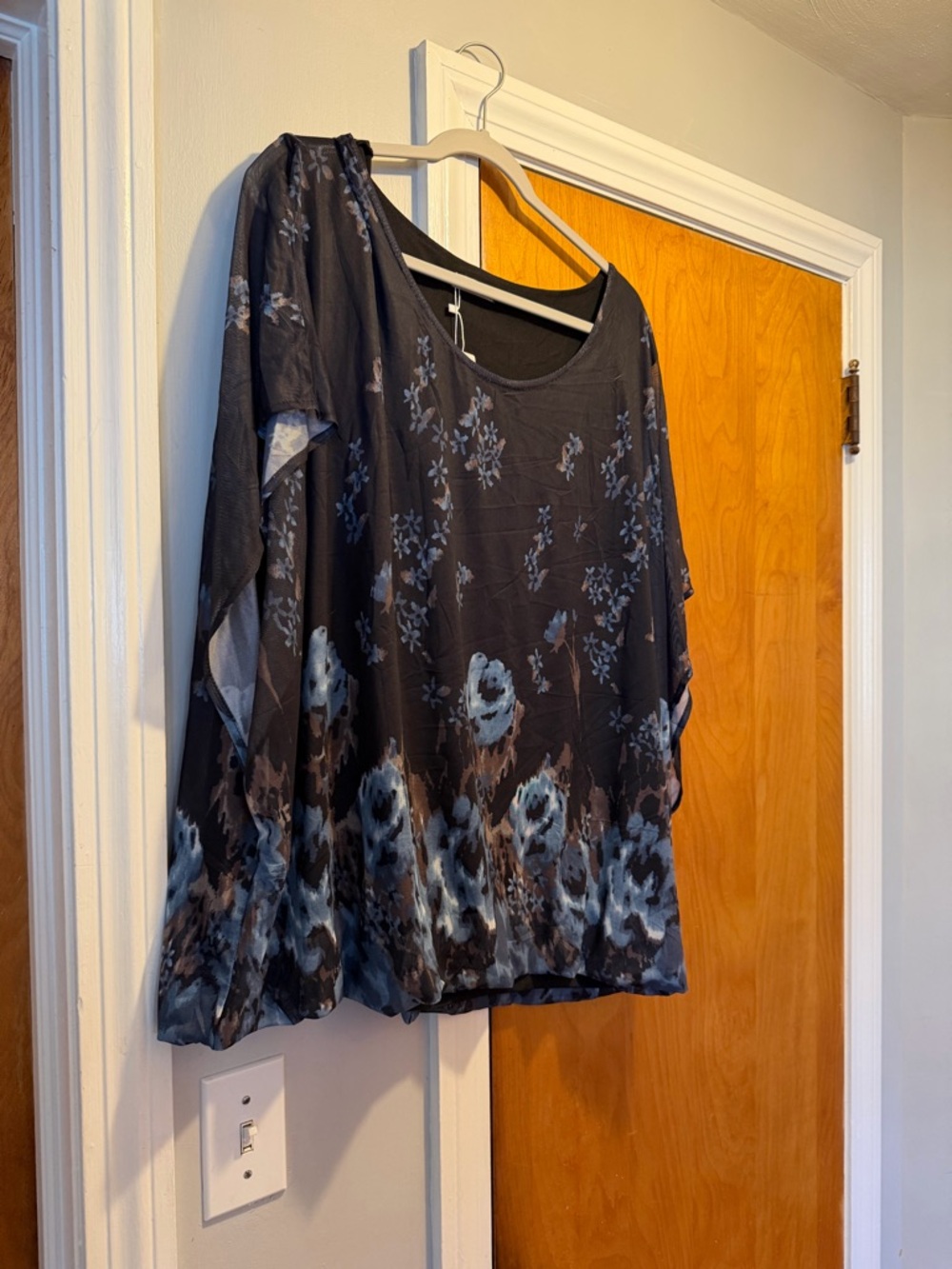 In’voland Plus Size Women’s Chiffon Batwing Blouse